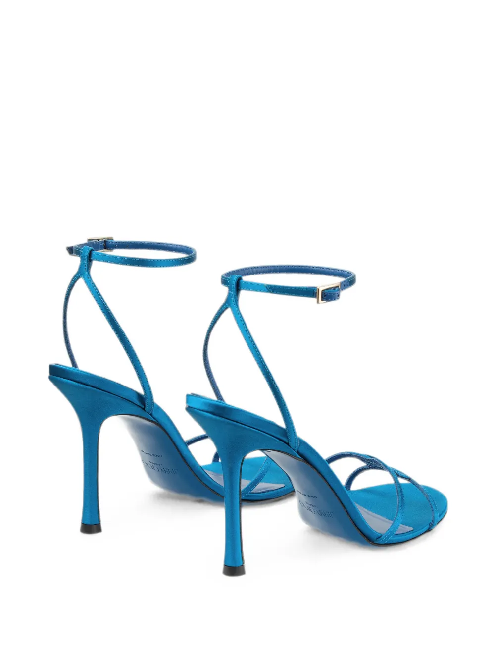 Jimmy Choo Leo 100 satin sandals Blauw