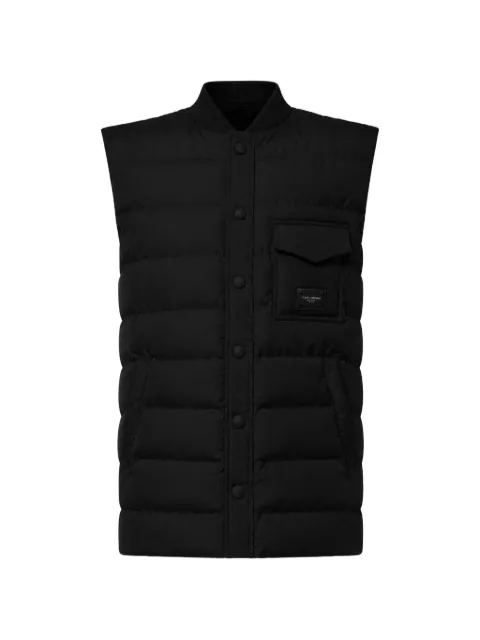 Dolce & Gabbana logo-plaque padded waistcoat