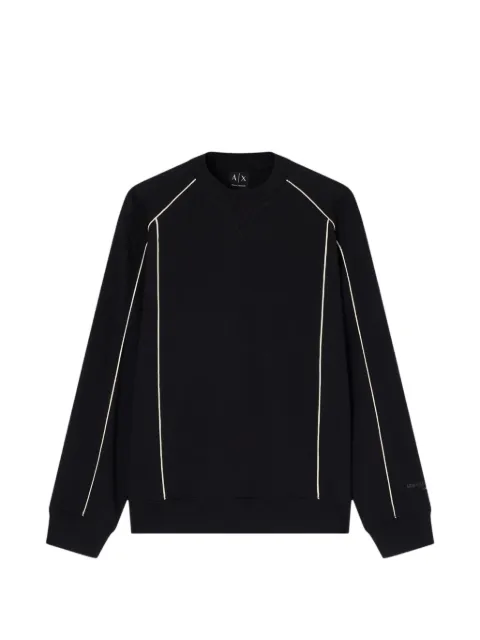 Armani Exchange piped-trim crew-neck sweater