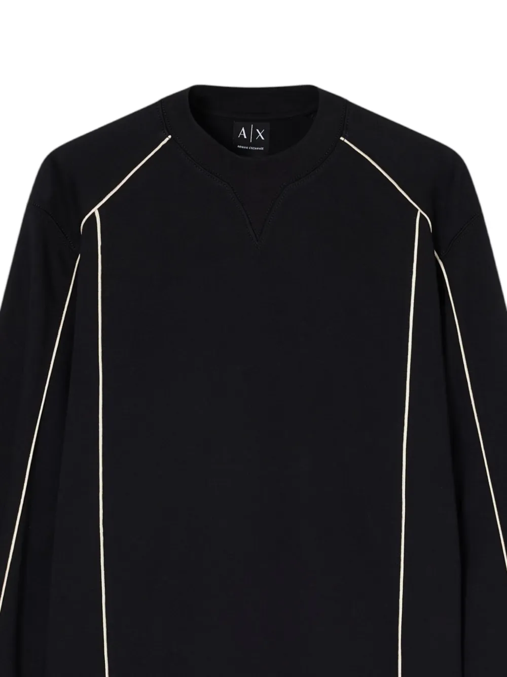 Armani Exchange Trui met ronde hals en afwerking Zwart