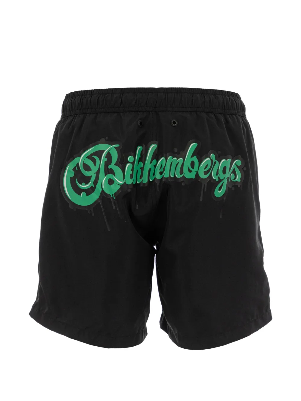 Bikkembergs Zwembroek met logoprint en trekkoord Zwart