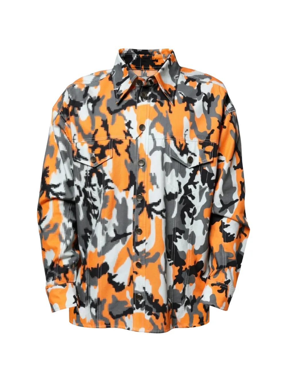 Dolce & Gabbana Jeansjacke mit Camouflage-Print - Orange