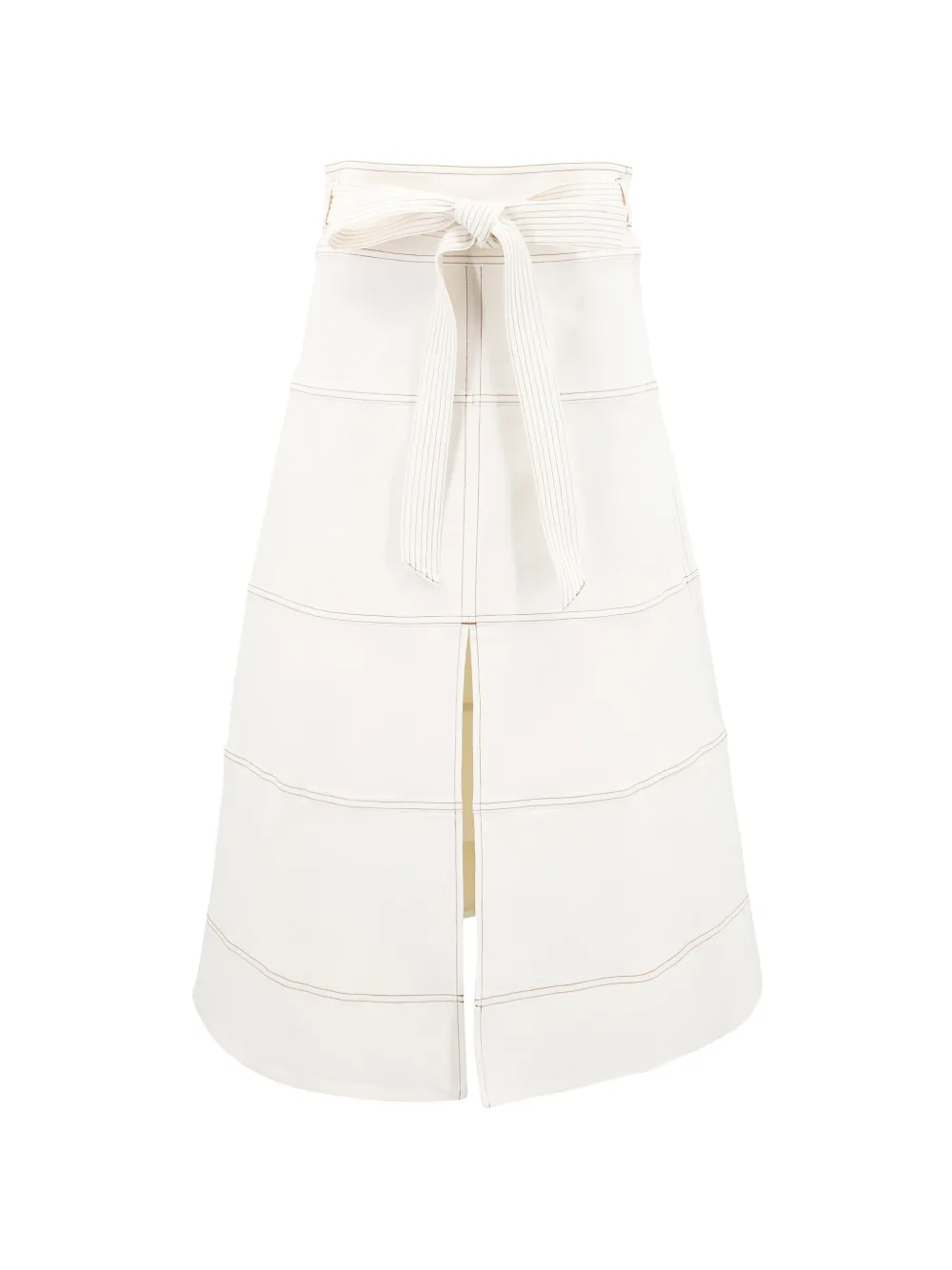 Tanya Taylor Hudson topstitched skirt - Toni neutri