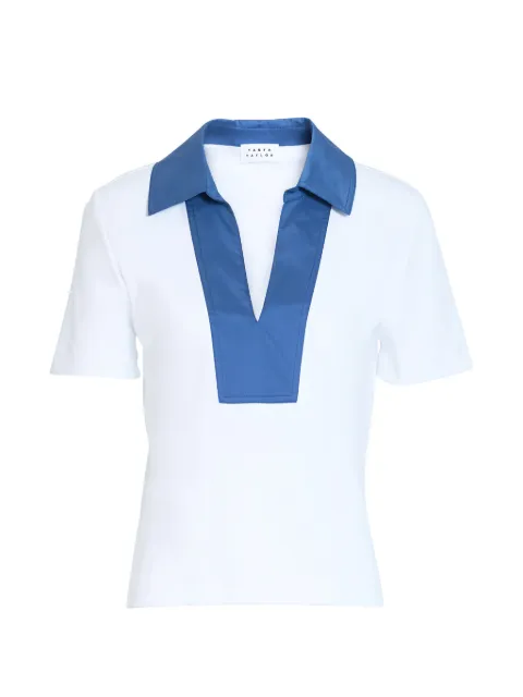 Tanya Taylor Melanie contrast-collar T-shirt