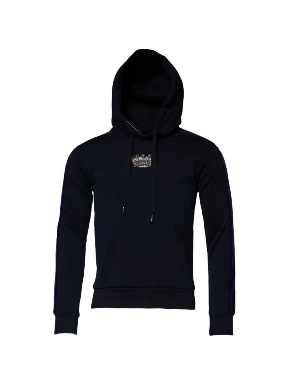 Dolce & Gabbana Verzierter Hoodie mit Kronendetail - Schwarz
