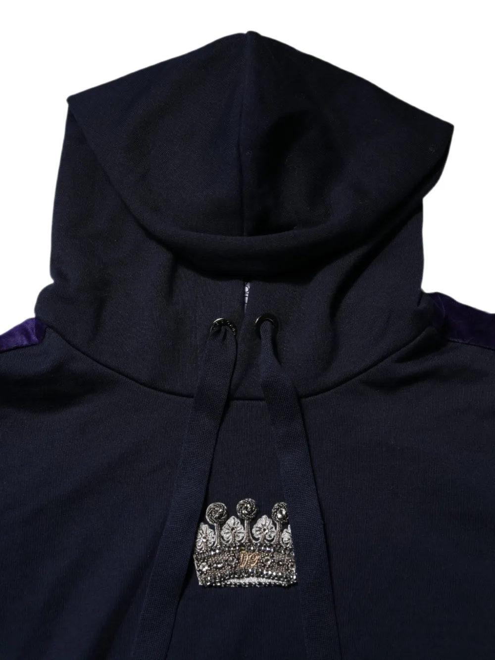 Dolce & Gabbana Hoodie verfraaid met kroon-detail Zwart