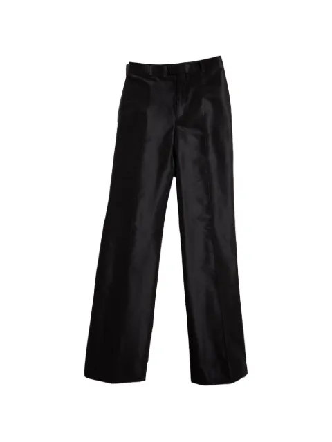 Gucci satin-finish pressed-crease trousers