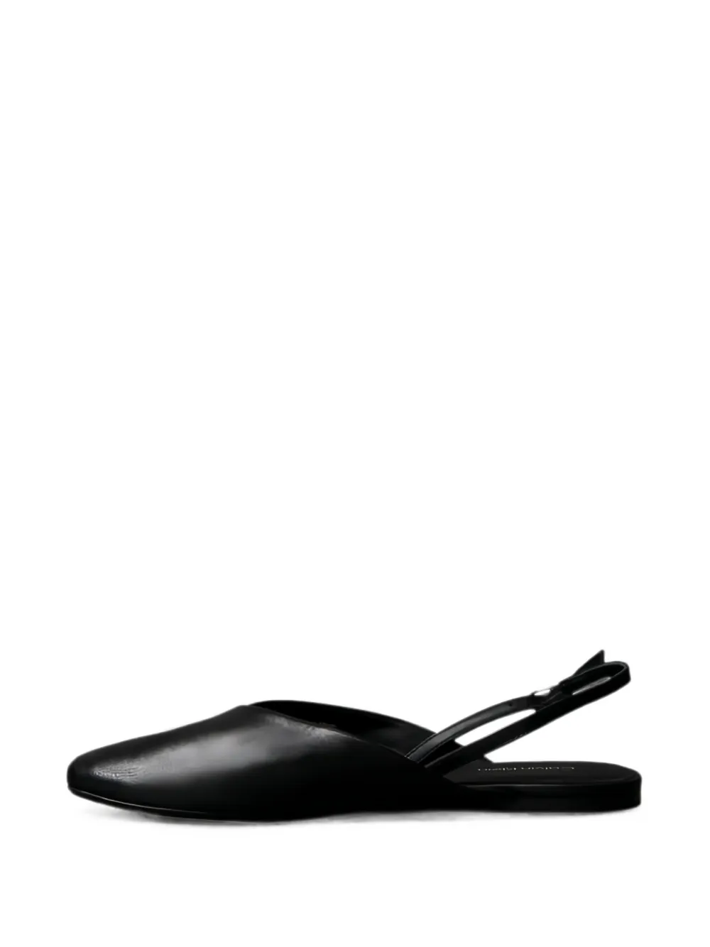 Calvin Klein slingback leather flat pumps Zwart