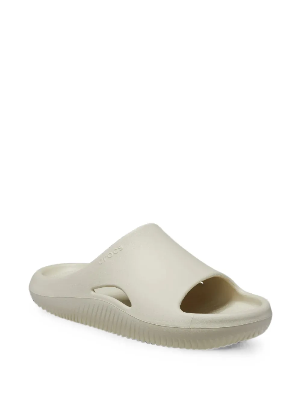 Crocs Mellow U logo-embossed slides Beige