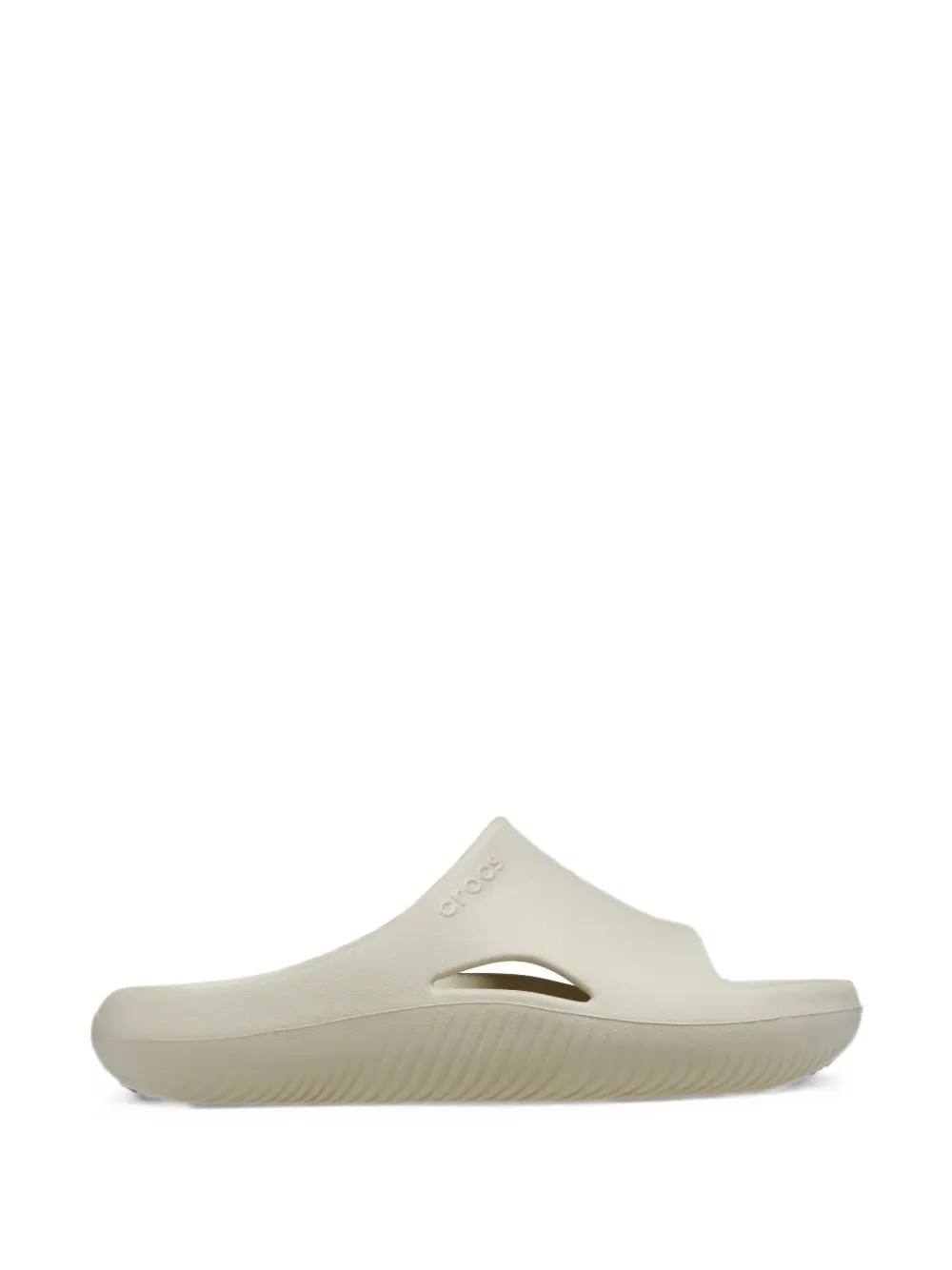 Crocs Mellow U logo-embossed slides Beige