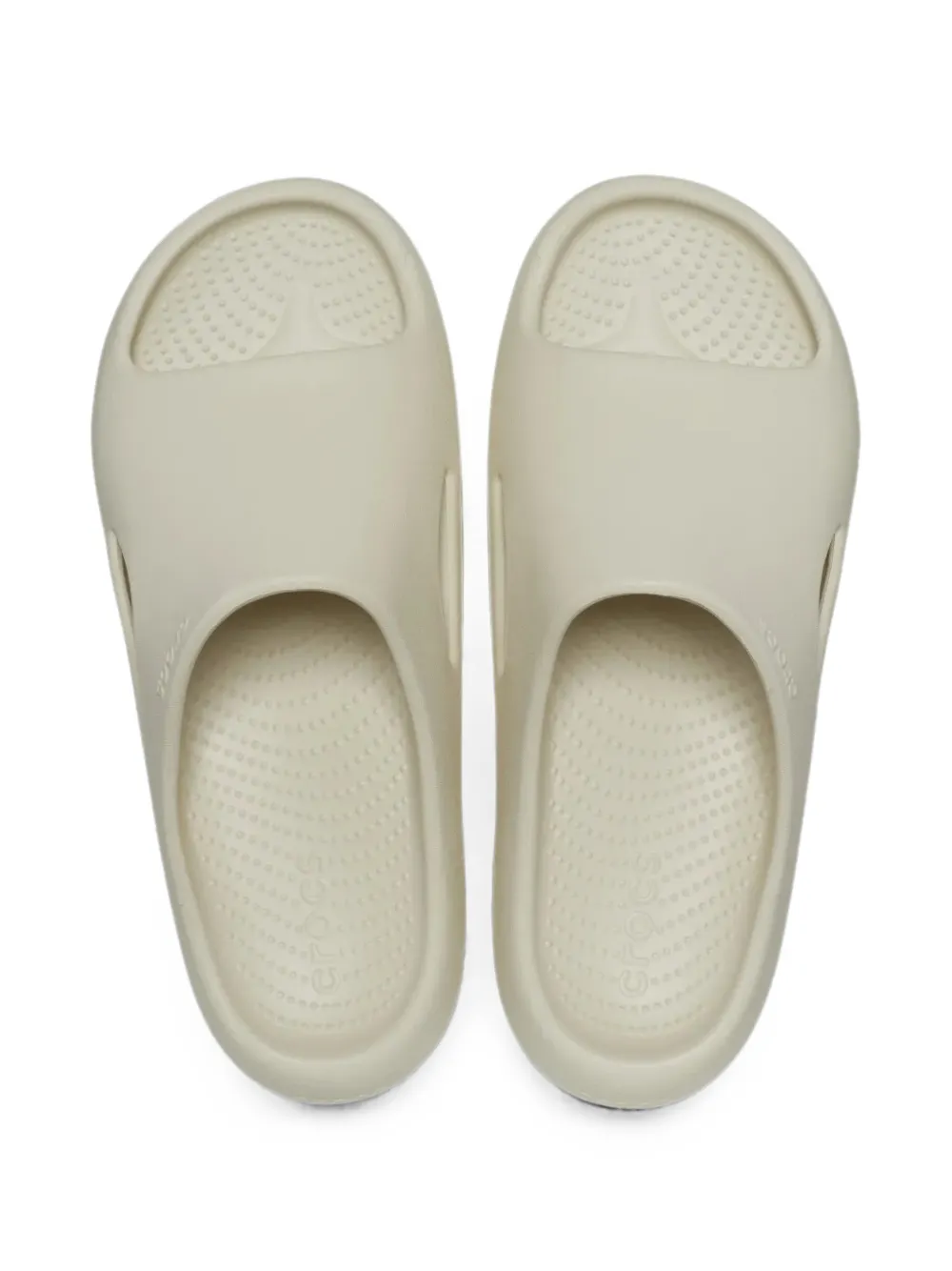 Crocs Mellow U logo-embossed slides Beige
