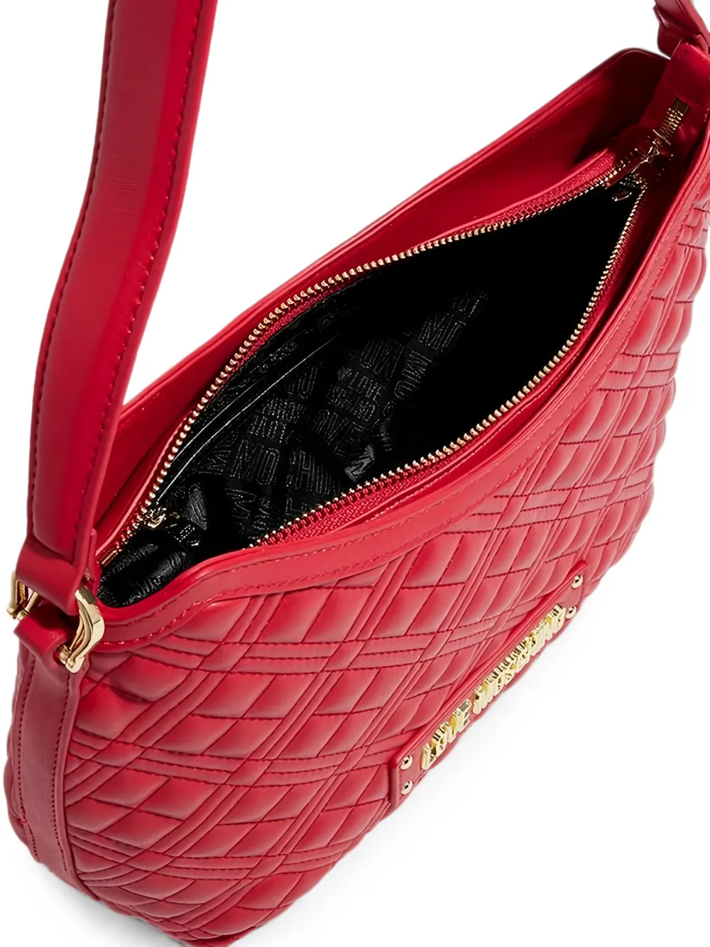 Love Moschino Gewatteerde schoudertas met hartpatroon Rood