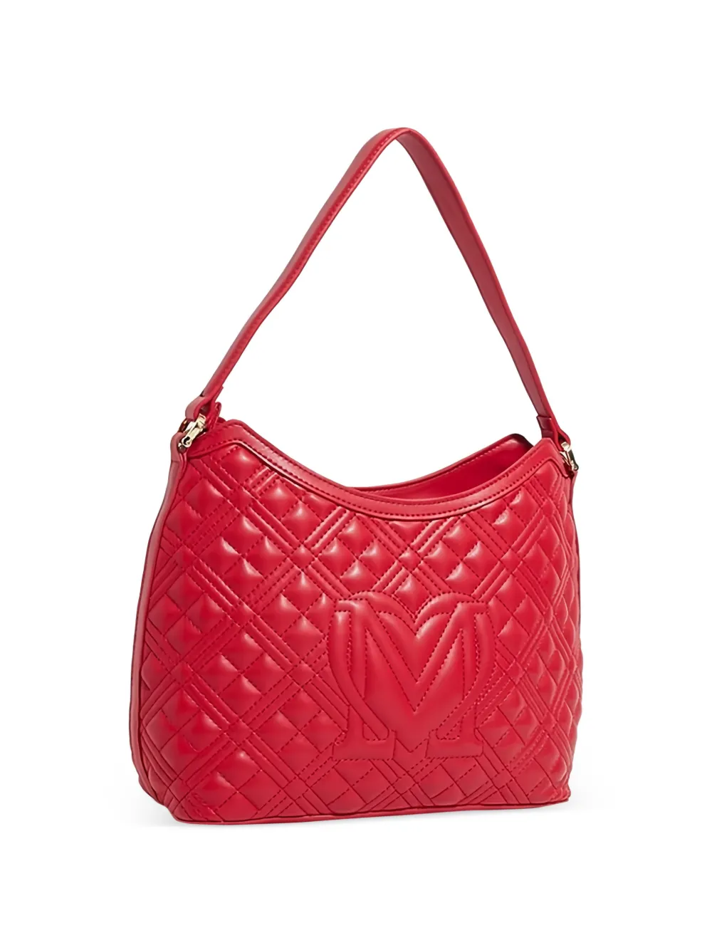 Love Moschino Gewatteerde schoudertas met hartpatroon Rood