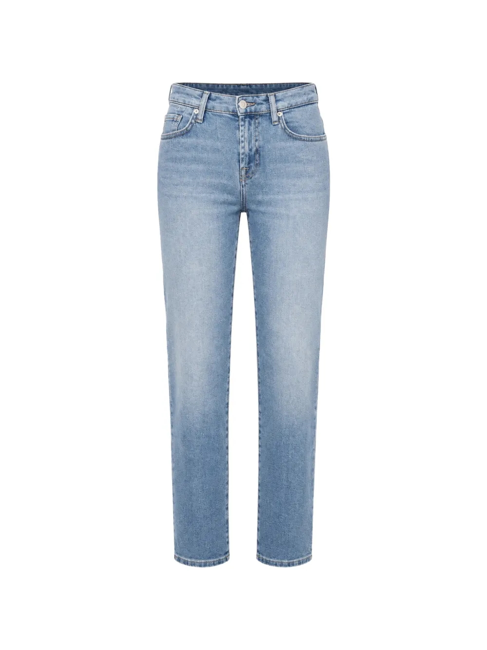 7 For All Mankind logo-patch straight-leg jeans - Blu