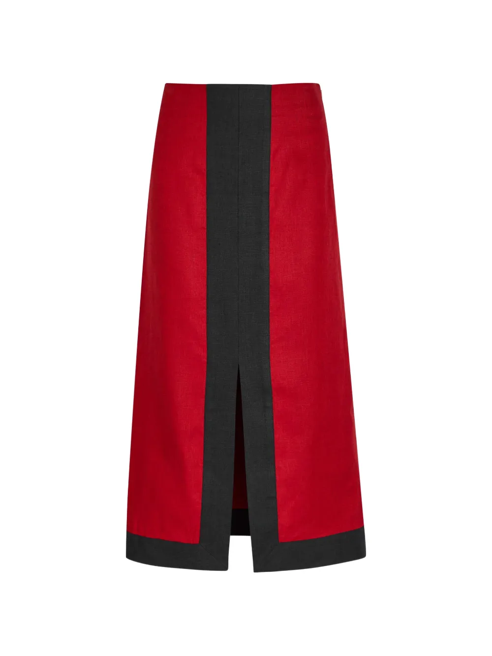 LIBEROWE Gonna midi Ruth con spacco - Rosso