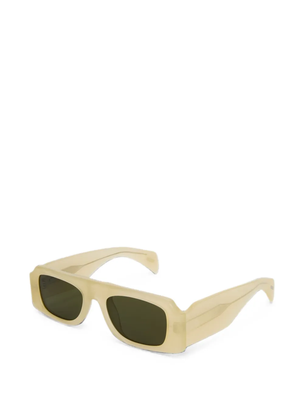 Jil Sander Edition 4 zonnebril met rechthoekig montuur Beige