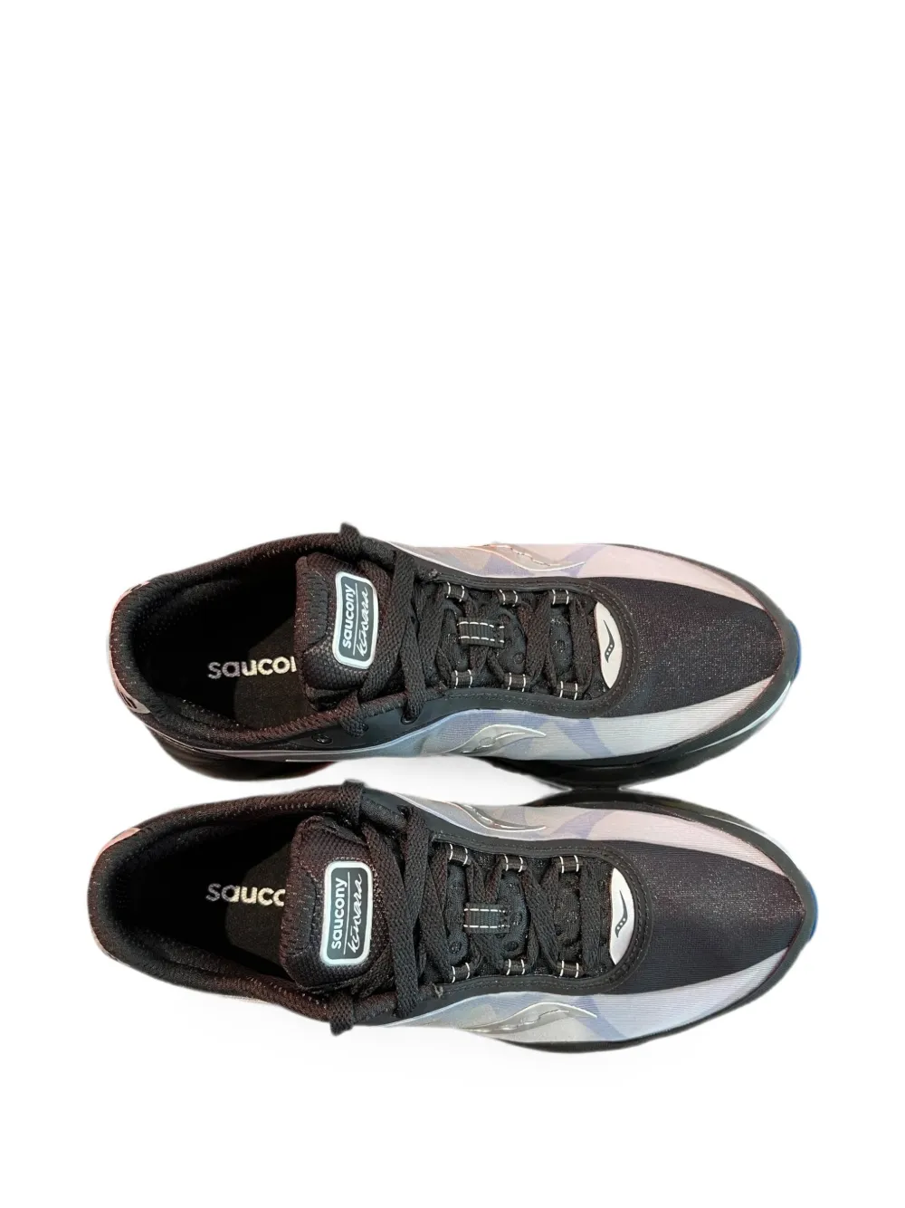 Saucony Kinvara 1 mesh-panelled sneakers Zwart