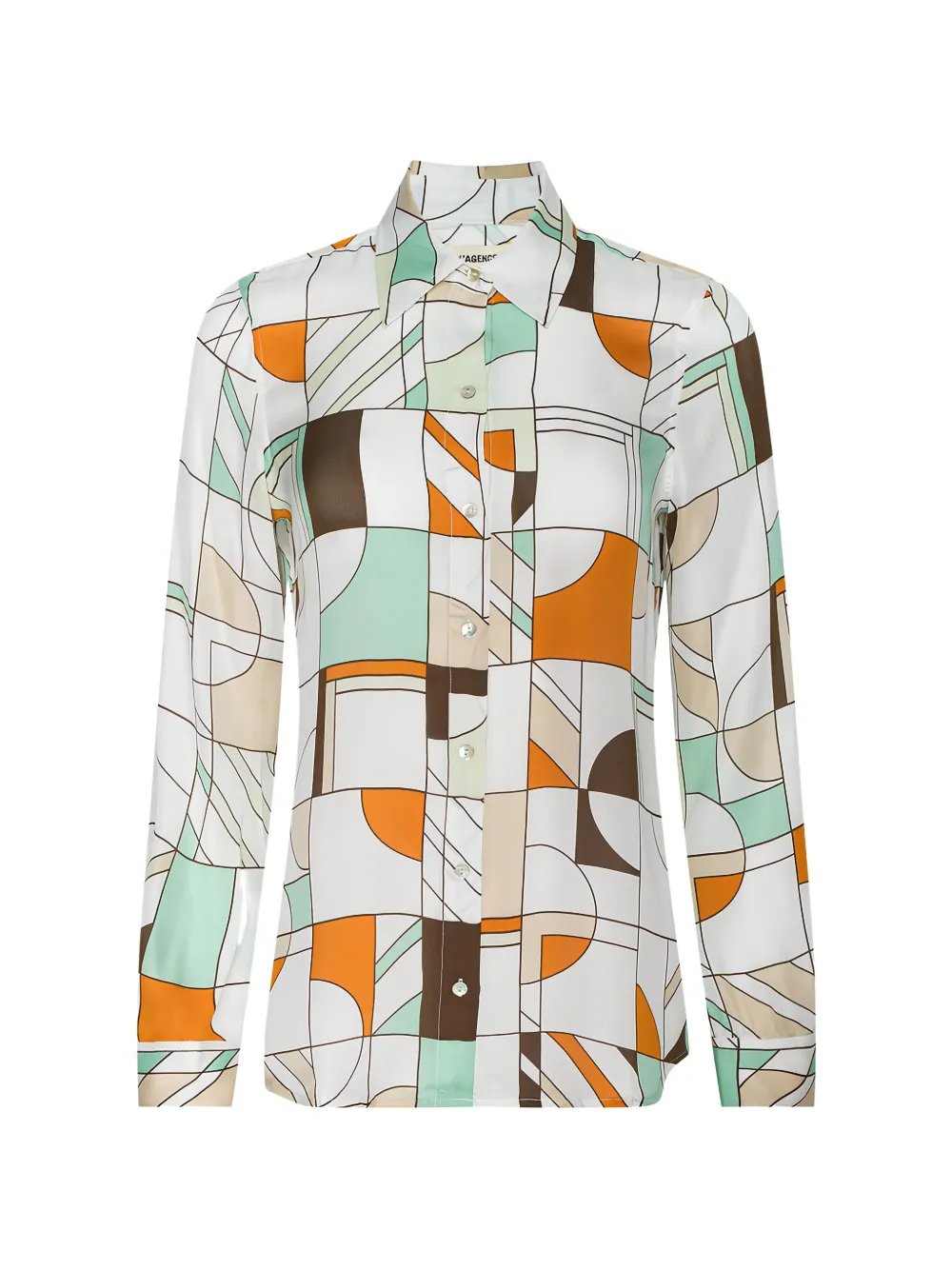L'Agence Blusa Nina con stampa geometrica - Bianco