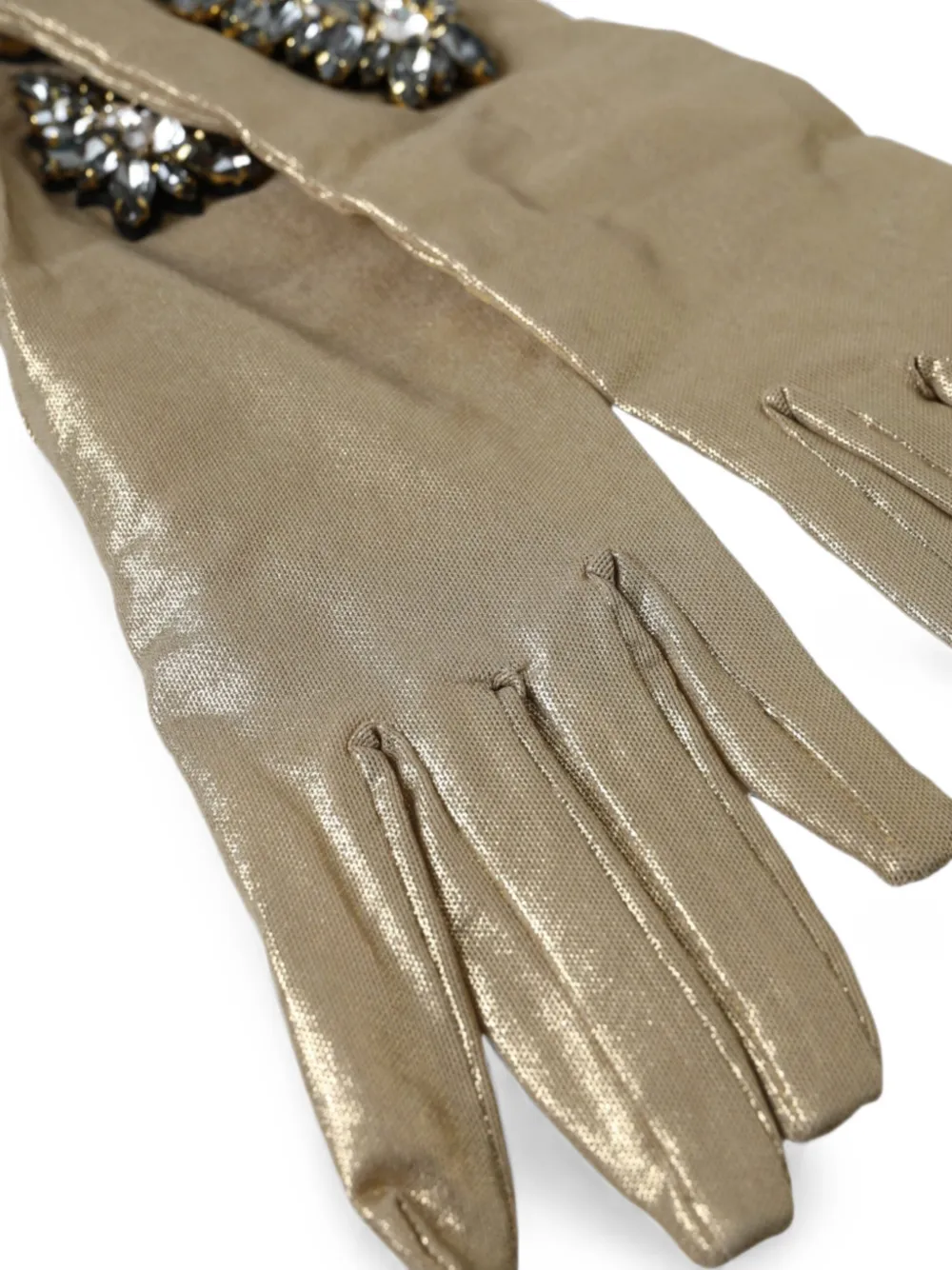 Dolce & Gabbana Handschoenen verfraaid met kristallen Goud