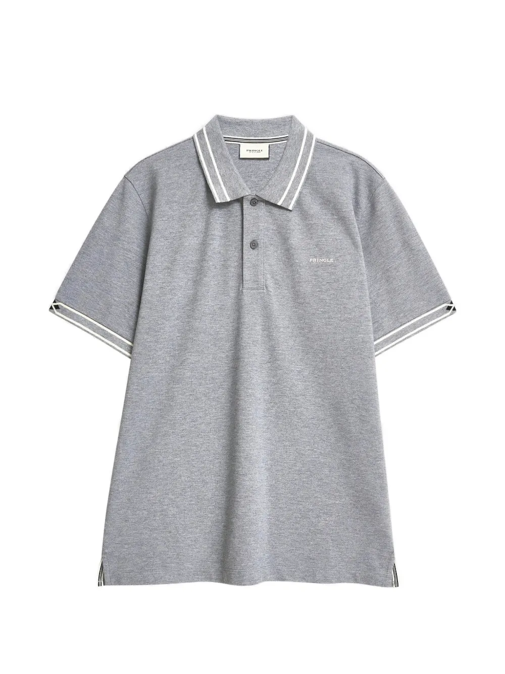 Pringle of Scotland polo con colletto jacquard - Grigio