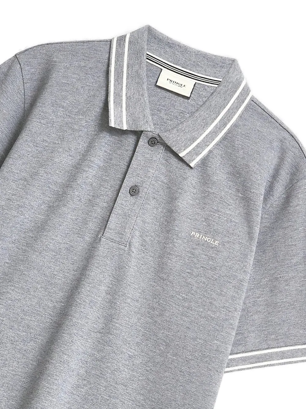 Pringle of Scotland Poloshirt met diamant en jacquard Grijs