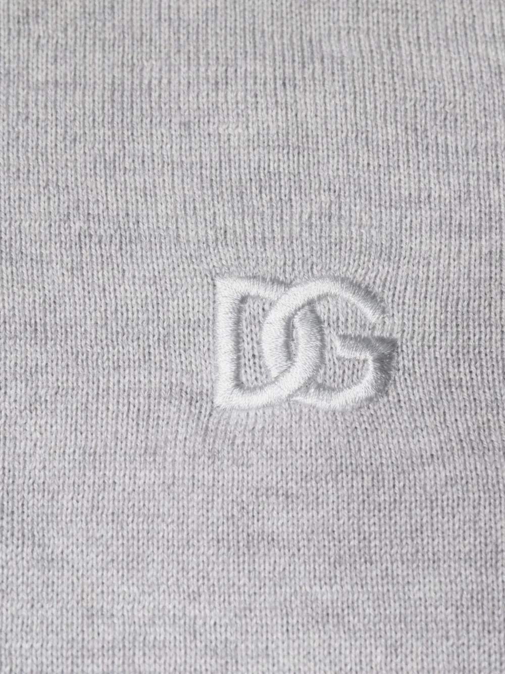 Dolce & Gabbana Trui met geborduurd logo en ronde hals Grijs