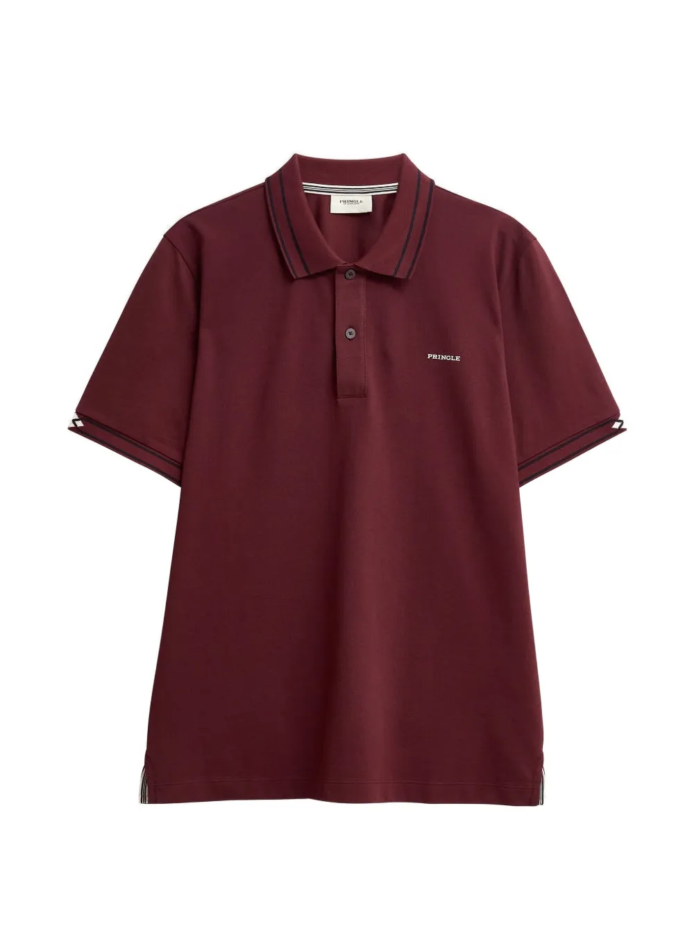 Pringle of Scotland Polo con colletto jacquard - Rosso