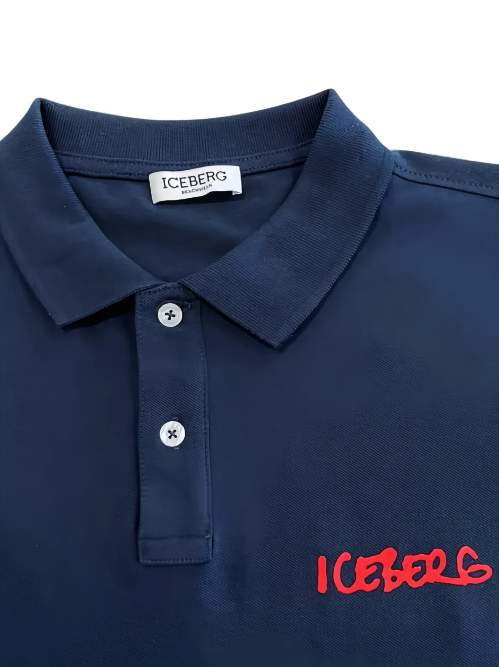 Iceberg Poloshirt met geborduurd logo Blauw