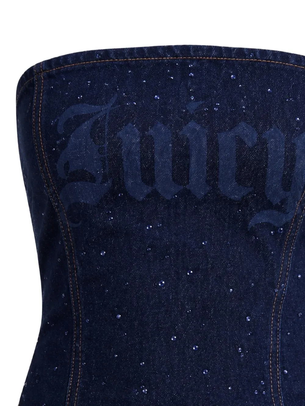 Juicy Couture x Disney bandeau blouse verfraaid met diamant Blauw