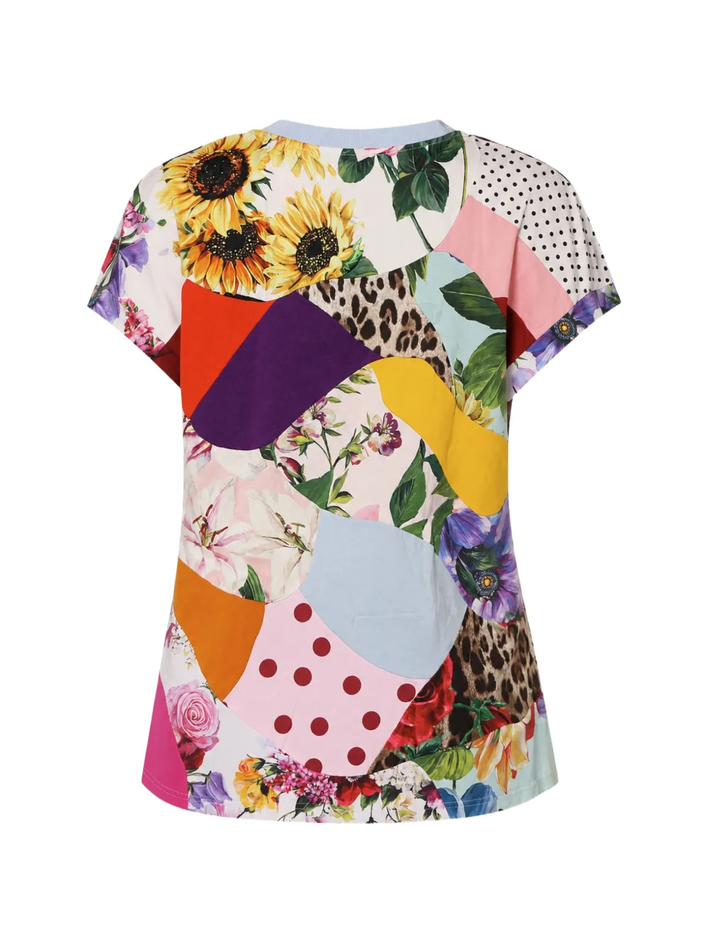 Dolce & Gabbana T-shirt met patchwork bloemenprint Beige