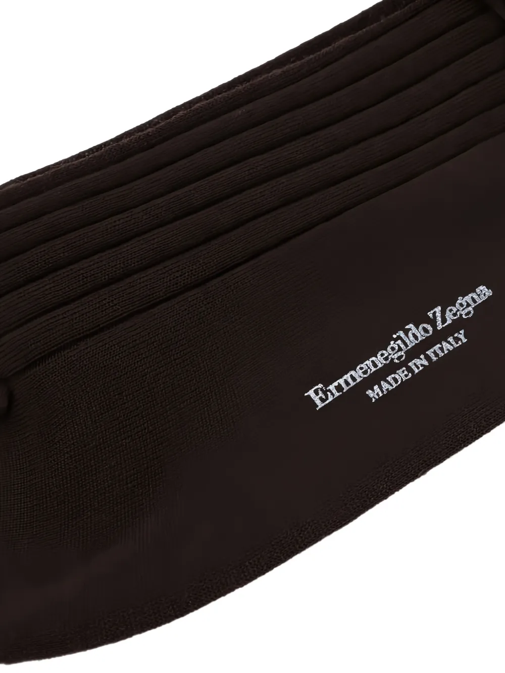 Zegna Drie paar ribgebreide sokken met logo-print Bruin