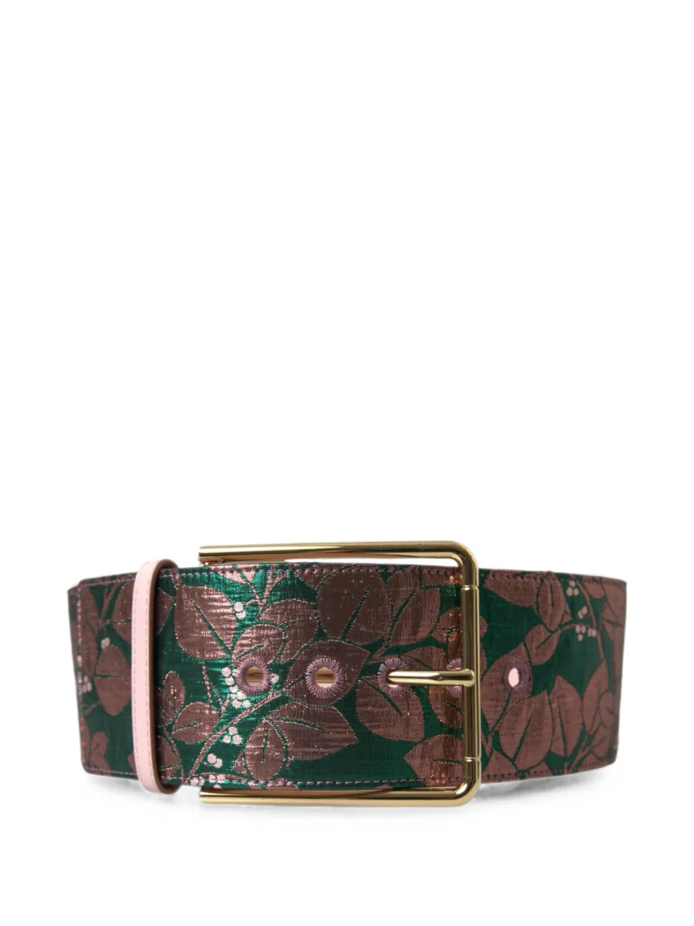 Dolce & Gabbana Riem met bloemen-brokaat Groen