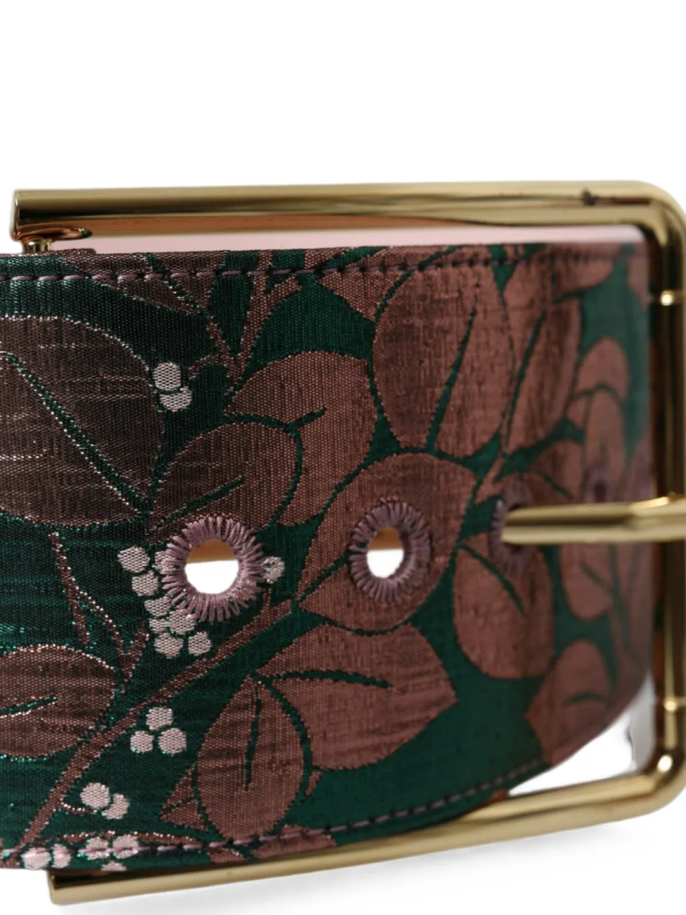 Dolce & Gabbana Riem met bloemen-brokaat Groen