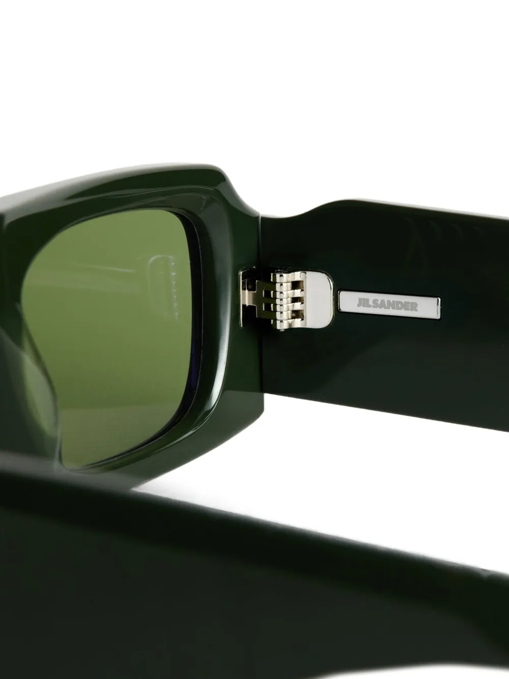 Jil Sander Edition 4 zonnebril met rechthoekig montuur Groen