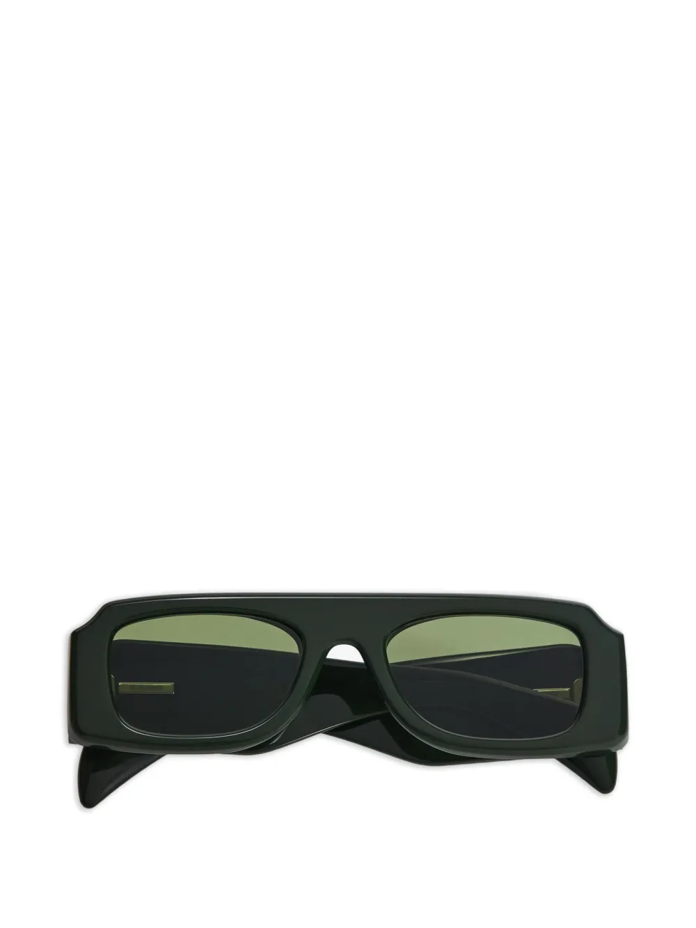 Jil Sander Edition 4 rectangle-frame sunglasses - Verde