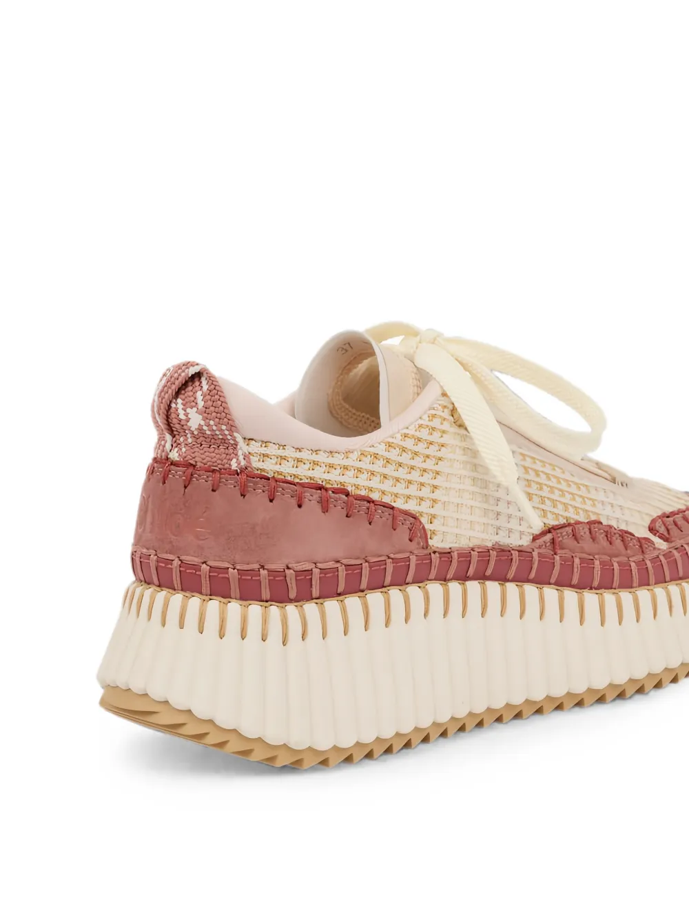 Chloé Nama whipstitch sneakers Beige