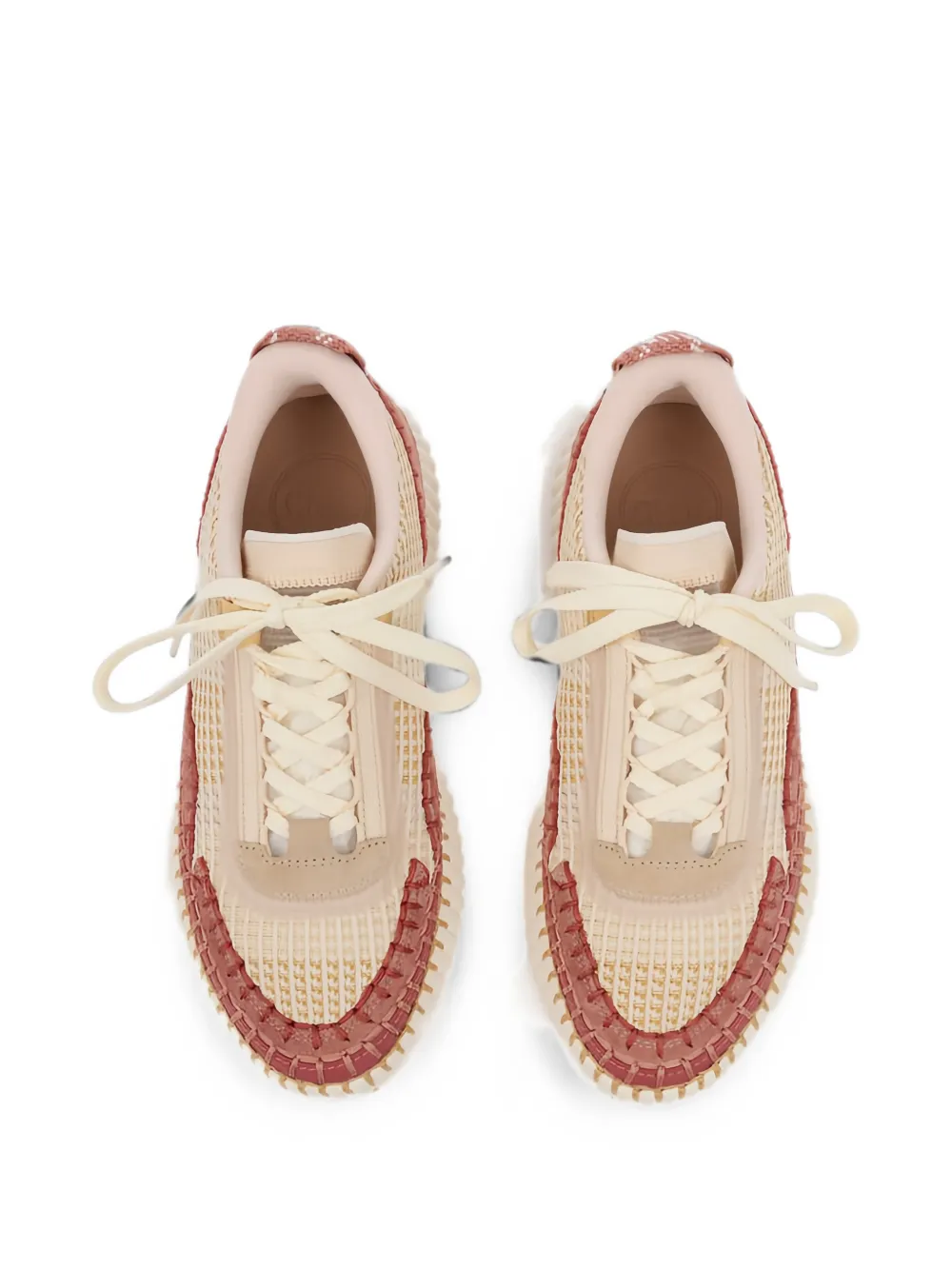 Chloé Nama whipstitch sneakers Beige