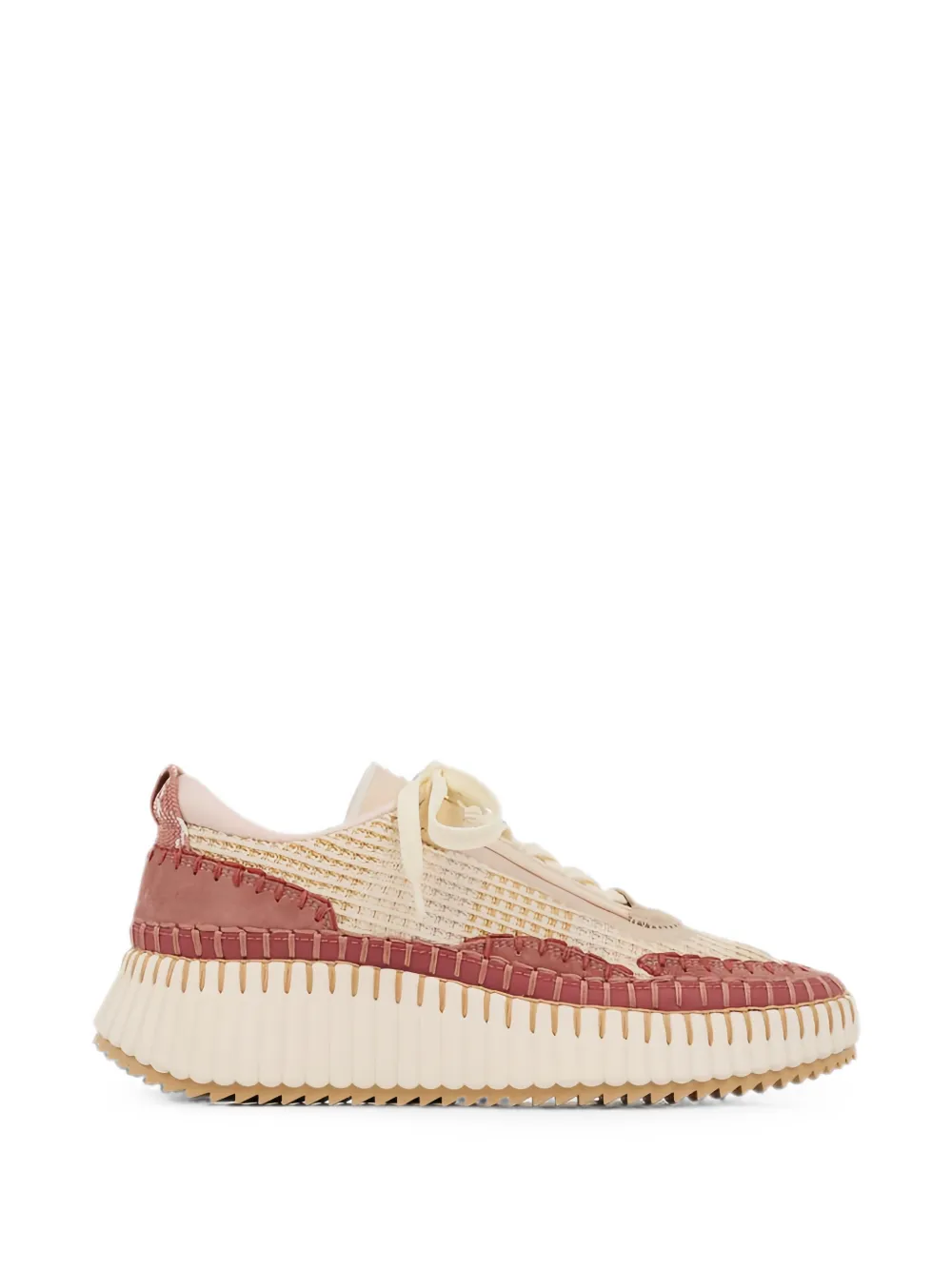 Chloé Nama whipstitch sneakers Beige
