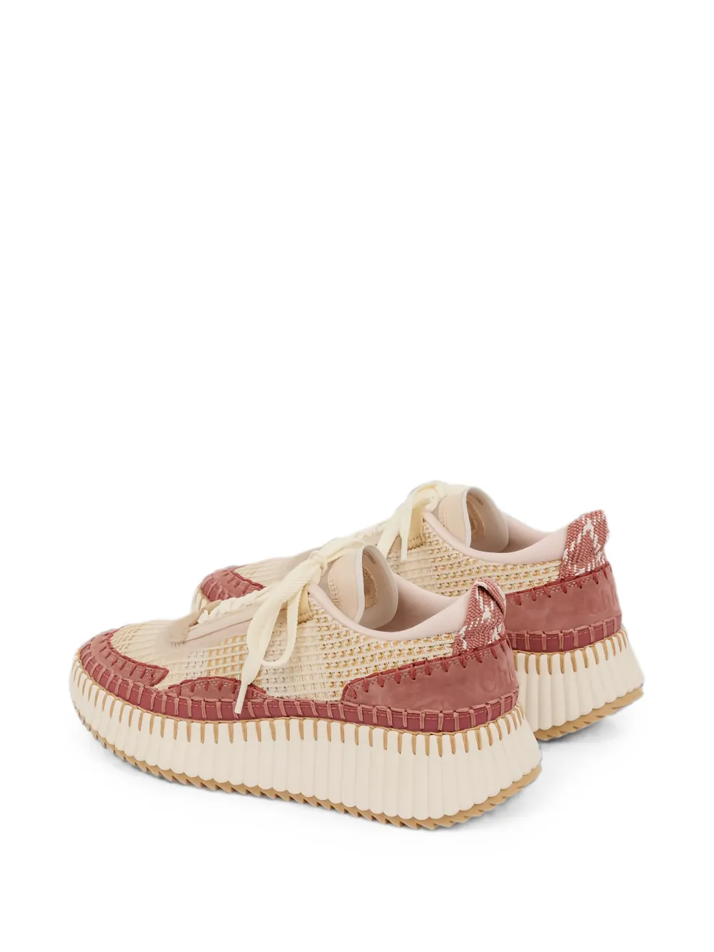 Chloé Nama whipstitch sneakers Beige