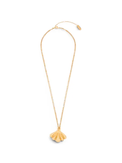 Chloé shell-pendant layered-chain necklace