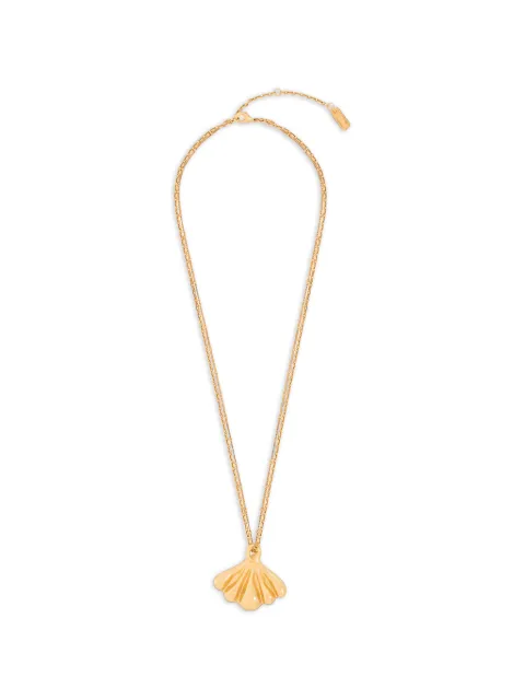 Chloé shell-pendant layered-chain necklace