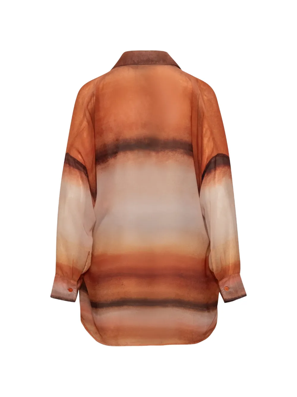 Baobab Lulu doorzichtige blouse met verlaagde schouders Oranje