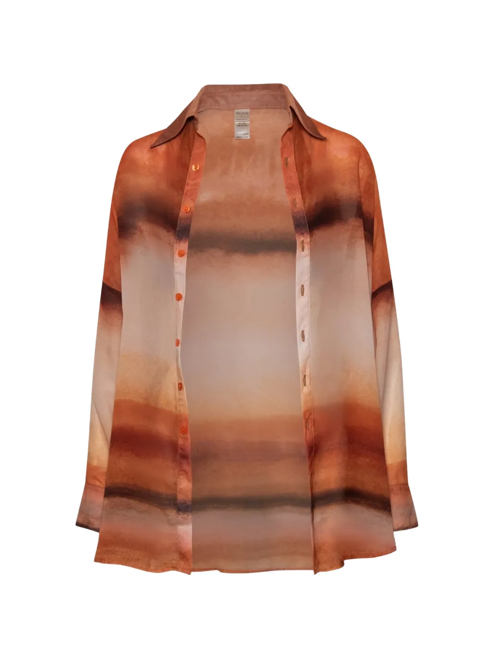Baobab Lulu sheer drop-shoulder shirt - Orange