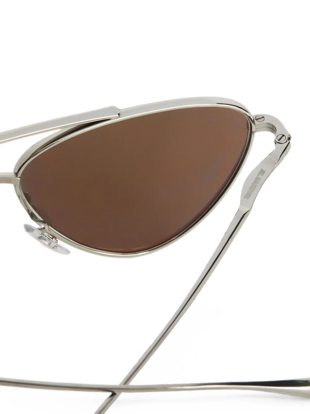 Jil Sander Zonnebril met dubbele neusbrug Zilver