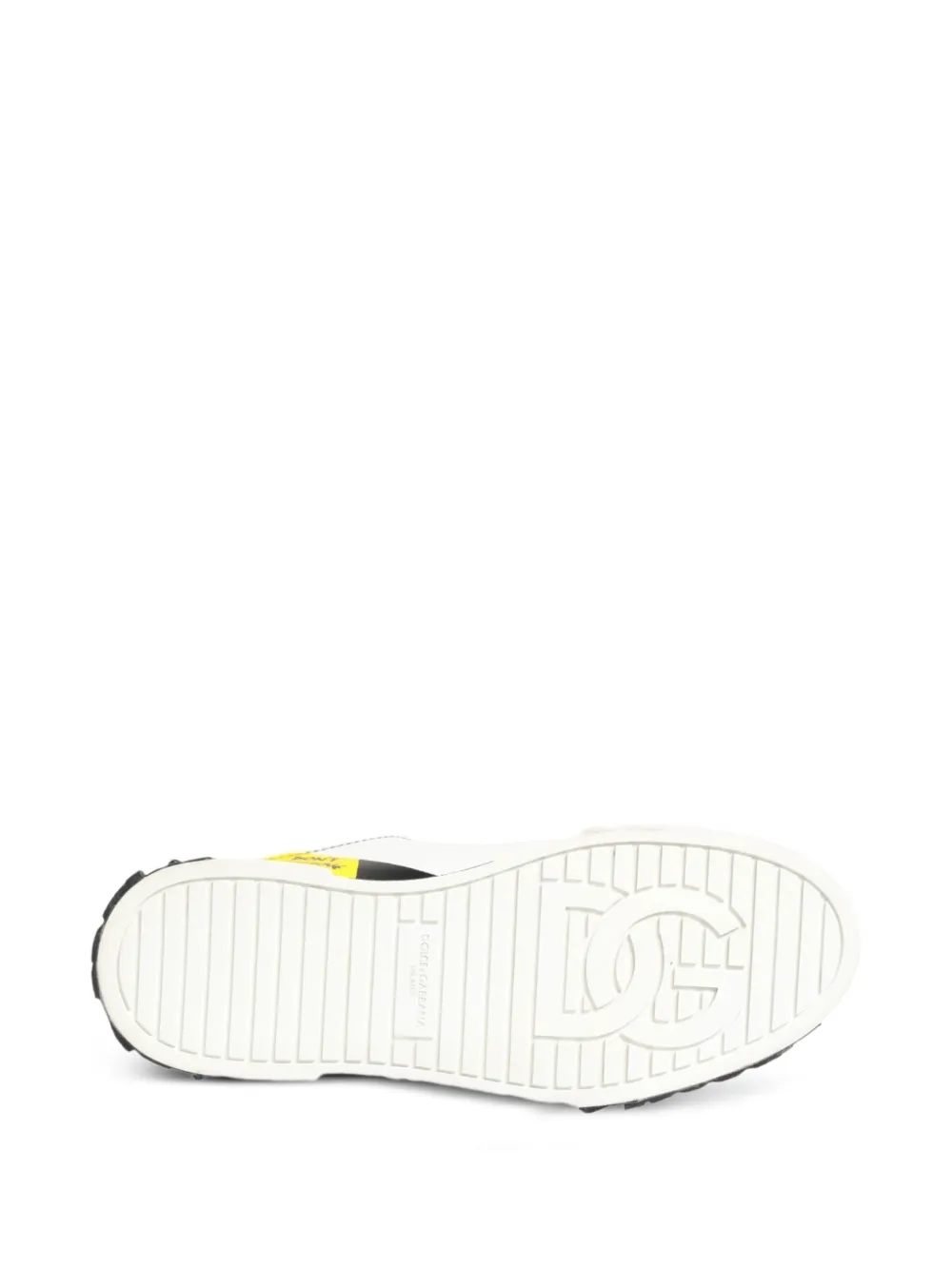 Dolce & Gabbana graffiti-print leather sneakers Wit