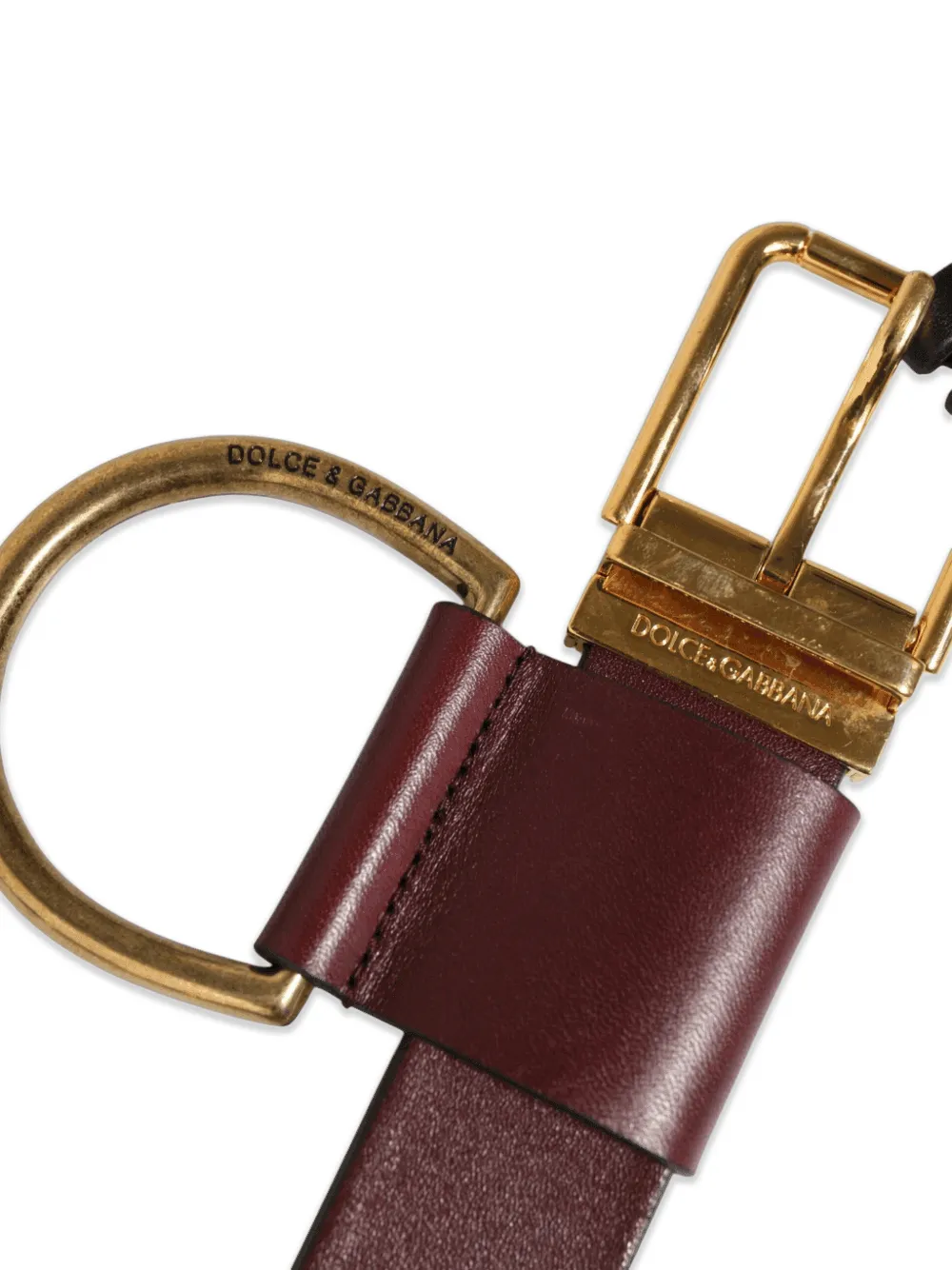 Dolce & Gabbana Leren riem Bruin