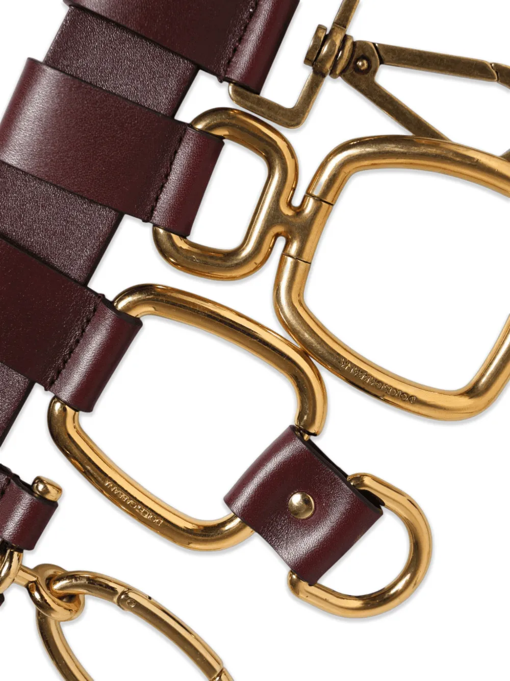 Dolce & Gabbana Leren riem Bruin