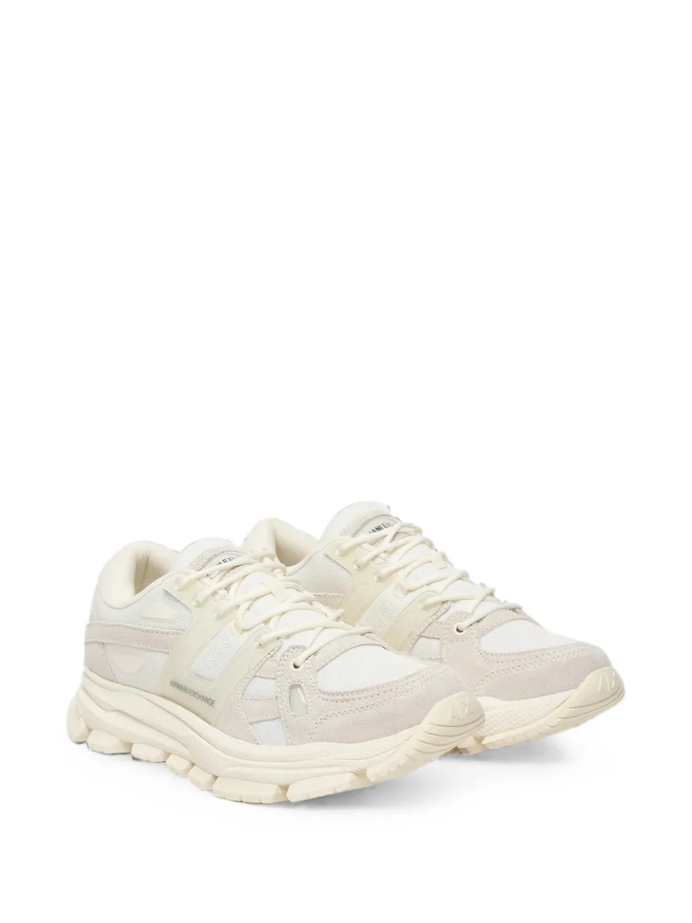 Armani Exchange panelled chunky-sole sneakers Beige