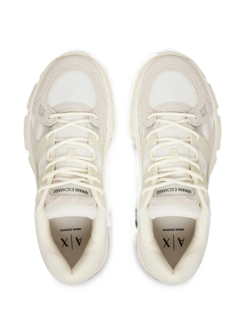 Armani Exchange panelled chunky-sole sneakers Beige