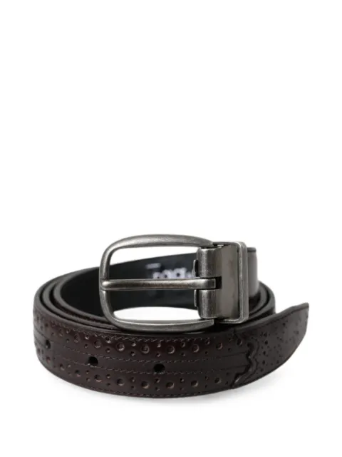 Dolce & Gabbana perforated-design belt
